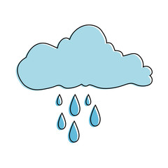 cloud sky rainy icon