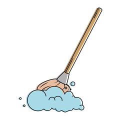 mop clean isolated icon