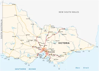 Foto op Plexiglas Road map of the australian state victoria © lesniewski
