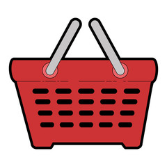 shopping basket isolated icon