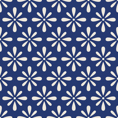 Cute primitive floral seamless pattern