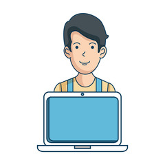 man with laptop avatar
