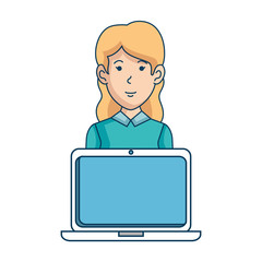 woman with laptop avatar