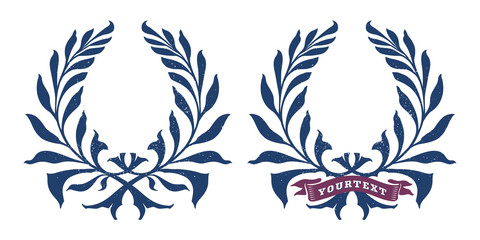 Wreath - hand drawn vector illustration