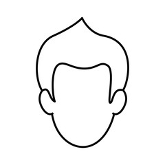 young man head avatar character