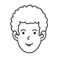 young man head avatar character