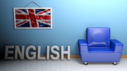 Room of english language - 3D rendering