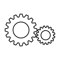 gears machine isolated icon