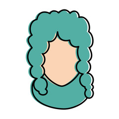 beautiful woman head avatar character