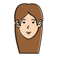 beautiful woman head avatar character