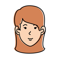 beautiful woman head avatar character