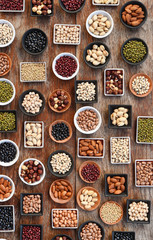 collection of different legumes for background