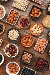 collection of different legumes for background