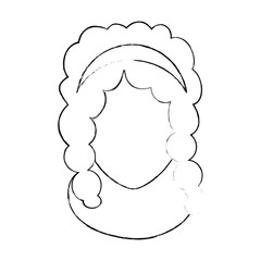 beautiful woman head avatar character