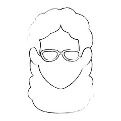 beautiful woman head avatar character