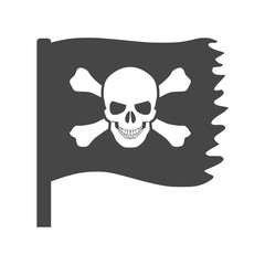 Pirate skull icon, Flag icon