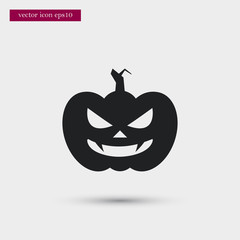 Pumpkin icon simple vector sign