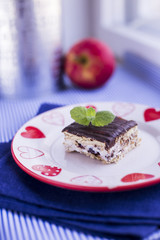 Cake with ricotta and chocolate