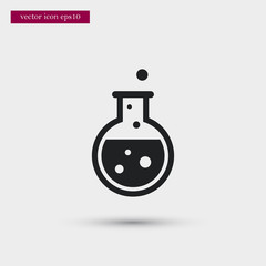 Flask icon simple vector sign
