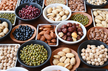 collection of different legumes for background