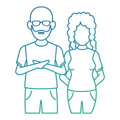 couple casual avatars characters