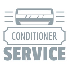 Service conditioner logo, simple gray style
