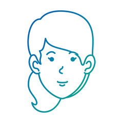 beautiful woman head avatar character