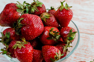 Strawberries on the table.