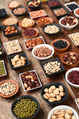 collection of different legumes for background