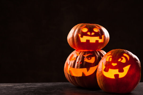 Halloween Jack O' Lantern pumpkins