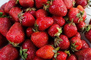 Strawberries on the table.