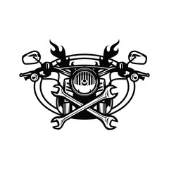 Skull ghodt rider road biker logo mascot design illustration