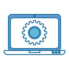 laptop computer with gear