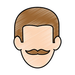 young man head avatar character