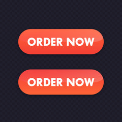 order now orange button for web design