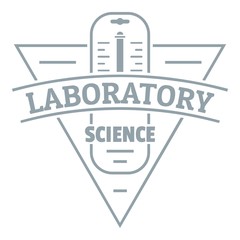 Laboratory logo, simple gray style