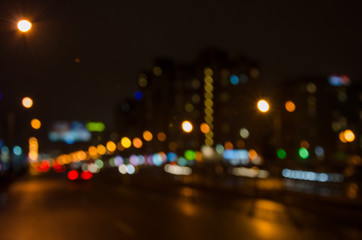 Fototapeta na wymiar Blurred urban traffic background