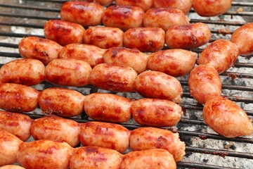 BBQ sausages street food