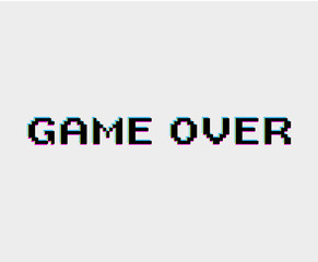 pixel 8 bit game over