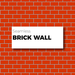Fototapeta na wymiar red brick wall seamless pattern
