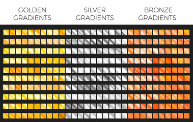 Fototapeta premium gold silver and bronze gold gradients