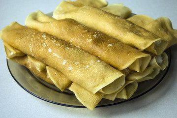 Pancakes on a plate