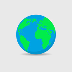 earth globe flat