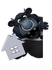 Black bull - 3D Illustration