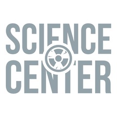 Education center logo, simple gray style