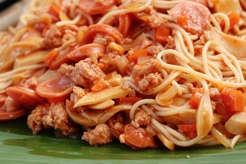Spaghetti at street food
