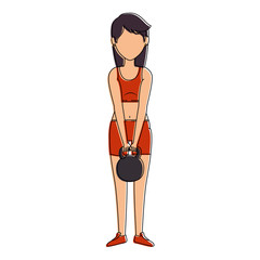 woman athlete weight lifting avatar
