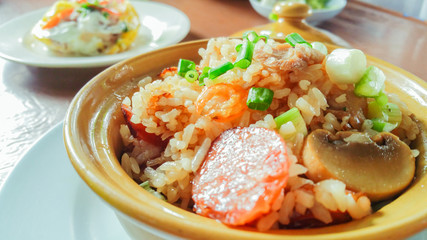 Recipe Seasoned with Shrimp-paste fried Rice . Recommended dishes in Thailand