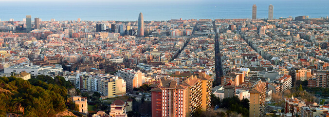 Obraz premium Panorámica de la ciudad de Barcelona