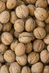 walnuts background, nuts texture